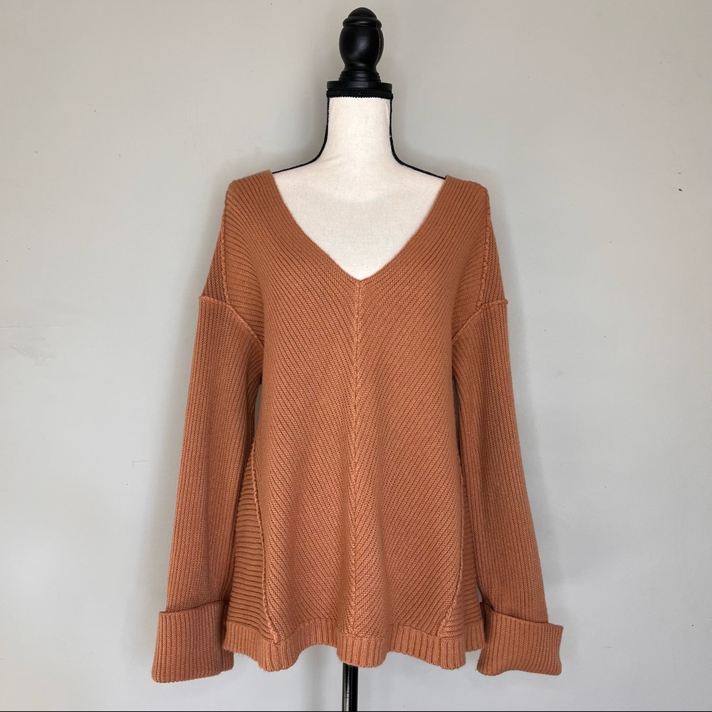 Wishlist Off The Shoulder V-Neck Sweater